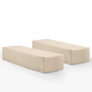 Give shelter to your outdoor chaise lounges with this 2pc universal protective outdoor furniture cover set. Sewn from heavy gauge