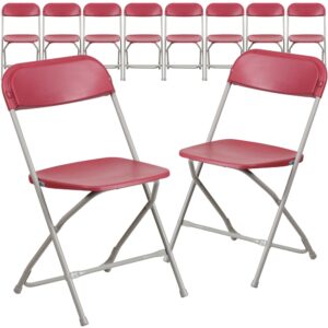 Plastic folding chairs are the choice of many event planners for their lightweight design
