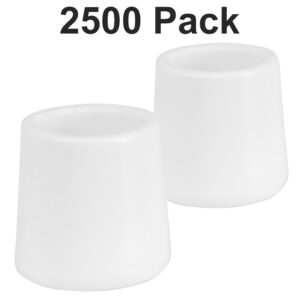 White Replacement Foot Cap for Plastic Folding Chairs