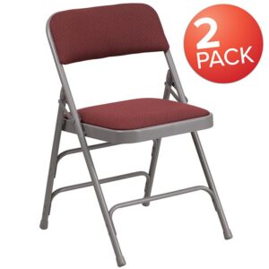 The perfect host is always prepared for that surprise guest and this classic upholstered metal folding chair is the perfect option to accommodate additional guests. These portable chairs are popular at community centers due to their durability