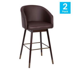 the minimalist style of this mid-back 30" barstool is sure to be an asset in any decor. The contoured back