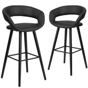This exquisitely designed barstool will add an elegant touch to your home. This upholstered stool will appeal in your kitchen
