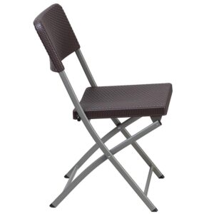 double support braces and textured seat ensure safety while seated and make this an ideal event chair. Protective floor caps prevent your flooring from being marred when the chairs are moved. These chairs are portable and fold to transport and store.