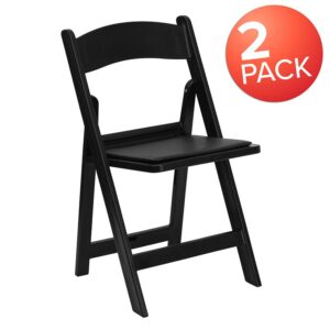 The Black Resin Folding Chair combines comfort and elegance that looks good at all your special events