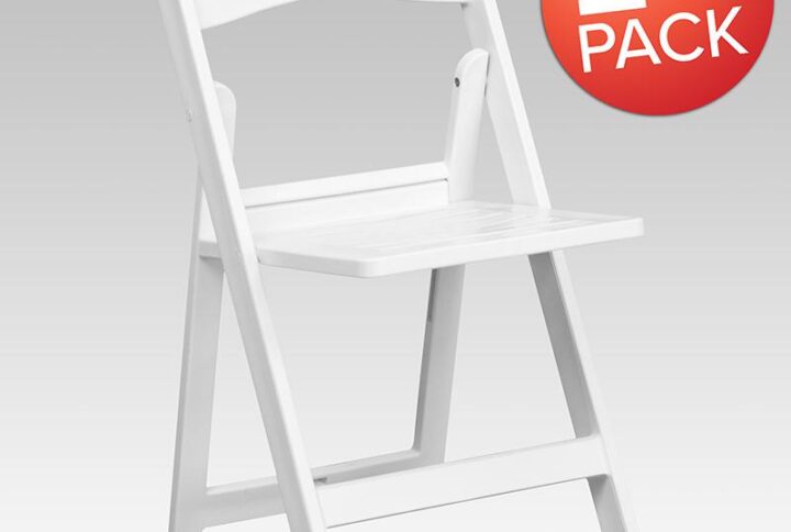 The White Resin Folding Chair combines comfort and elegance that looks good at all your special events