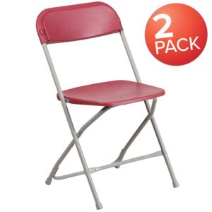 Celebrate the holidays and social gatherings without writing "bring your own chair" on the invite. The 650 lb. Capacity Premium Red Plastic Folding Chair is a convenient option for weddings