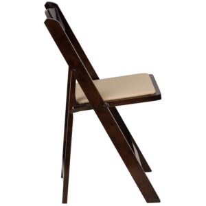 simply dust off or wipe off the surfaces. This chair has a compact design for easy set up and take down and folds for transport or storage. This wood folding chair is the premier solution for banquet halls