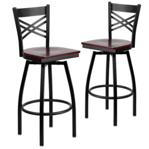The metal barstool is a popular choice for furnishing restaurants