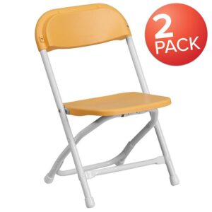 Provide kids with seating that was specifically designed for them and can be stored away when no longer in use. This plastic folding chair will make an exciting addition to any classroom