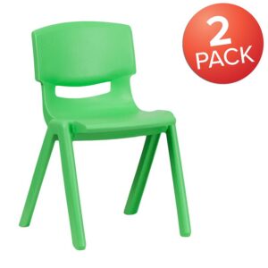 kitchen or storage area. The stackable plastic chairs are ideal for extra seating to keep around the home and stack away when no longer needed. Low in maintenance