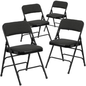 Folding chairs are a practical choice for social activities and for everyday use in the home. Folding chairs offer a simple and compact storage solution. This portable chair can be used in a variety of indoor or outdoor events. This HERCULES Folding Chair was built to take on heavy usage with an 18 gauge steel frame