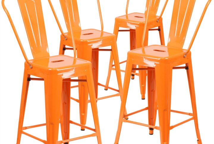 Completely transform your living or restaurant space with this vintage style stool. Adding colorful chairs can rev up any setting. The versatility of this chair easily conforms in different environments. The frame is designed for all-weather use making it a great option for indoor and outdoor settings. For longevity