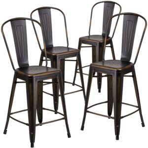 Completely transform your living or restaurant space with this distressed stool. Adding colorful chairs can rev up any setting. The versatility of this chair easily conforms in different environments. The legs have protective rubber feet that prevent damage to flooring. So whether you're using this stool for your kitchen