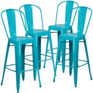 Completely transform your living or restaurant space with this barstool. Adding colorful chairs can rev up any setting. The versatility of this chair easily conforms in different environments. The frame is designed for all-weather use making it a great option for indoor and outdoor settings. For longevity