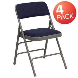 Discover convenient seating and exceptional comfort with a set of four padded folding chairs. Crafted for durability and style