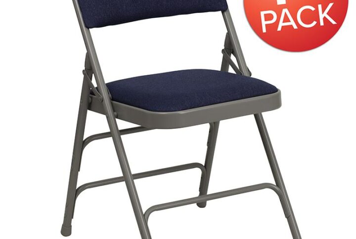 Discover convenient seating and exceptional comfort with a set of four padded folding chairs. Crafted for durability and style