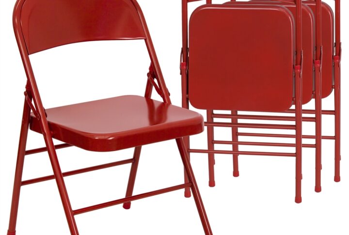 Folding chairs are a practical choice for social activities and for everyday use in the home. Folding chairs offer a simple and compact storage solution. This portable chair can be used in a variety of indoor or outdoor events. This HERCULES Folding Chair was built to take on heavy usage with an 18 gauge steel frame
