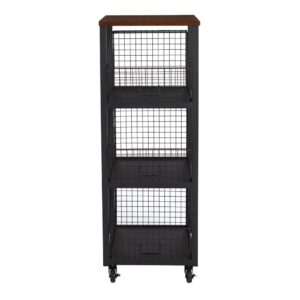 the Hanover 3/Drawer Storage Console in Sumatra Finish by OSP Home Furnishings™ provides a fashionable solution for small-space storage. Crafted with a sturdy steel frame