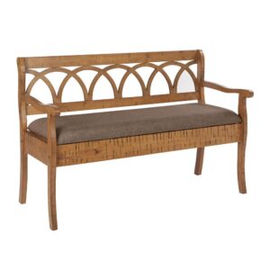 Coventry Storage Bench in Distressed Toffee Frame and Latte Seat Cushion K/D