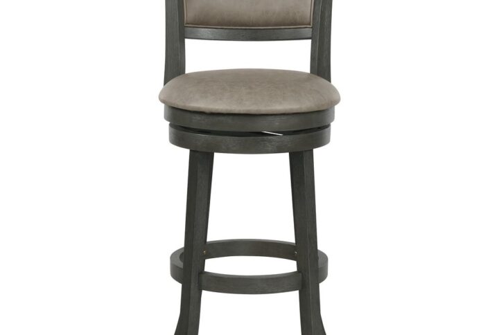 There's nothing more maneuvarable than a swivel stool for your home. Moving side to side with its swivel function brings more flexibility to the kitchen than ever before. Composed of solid wood with an attached foot rest for comfort. Whether at a breakfast bar or a nook in the kitchen
