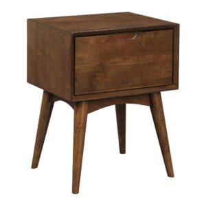 Copenhagen Accent Table with Drawer in Walnut Finish