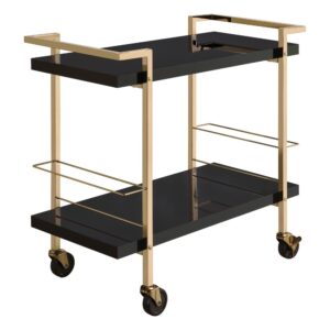 Host guests with panache's and style with the Alis 2-tier serving cart. Our bar cart is perfect for serving guest