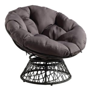 Papasan Chair with Grey cushion and Grey Frame