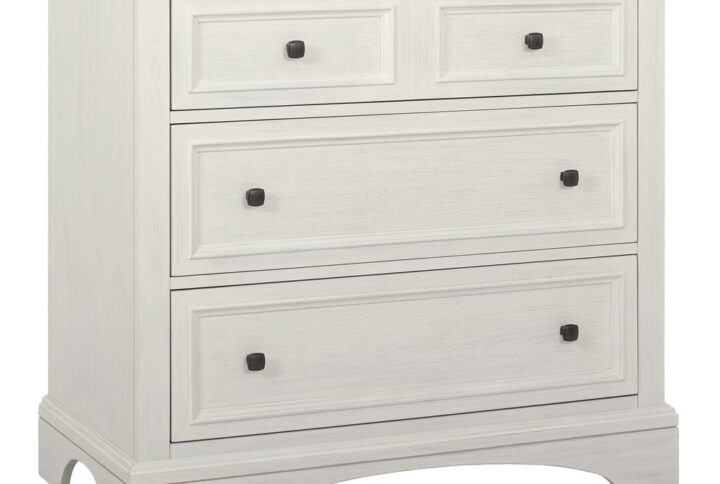 Farmhouse Basics 3 Drawer Chest in Rustic White