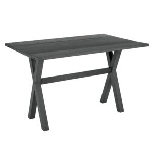 McKayla Flip Top Table in Distressed Washed Grey Finish