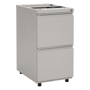 the 22” Open Top Pedestal with Glides- File/File by OSP Furniture® offers innovative filing. Keeping supplies organized is easy with this storage solution’s top drawer featuring a divider and pencil tray. In addition to generous file storage