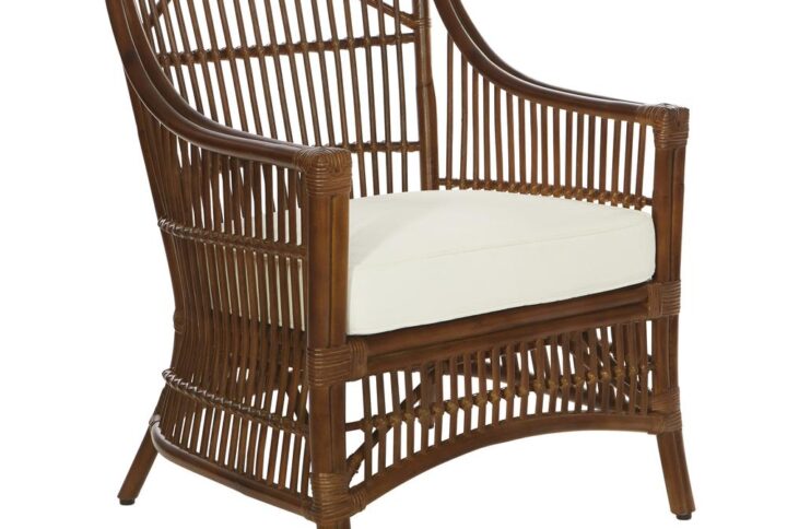 Bring the beauty of the islands to your home with the Maui Rattan Armchair with Cushion from OSP Home Furnishings™. Crafted of solid rattan