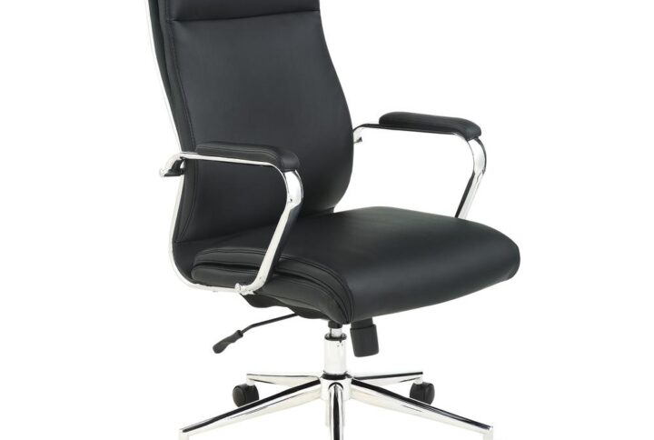Bring a well designed professional appearance to any office with our High-Back Antimicrobial Fabric Manager's Chair with padded contoured seat and back with built-in lumbar support. This Pro-Line II™ chair features one touch pneumatic seat height adjustment and locking tilt control with adjustable tilt tension. Other features include PU padded chrome arms and antimicrobial fabric on all seating surfaces. Complete with heavy duty chrome base with dual wheel carpet casters and is backed by a limited lifetime warranty.