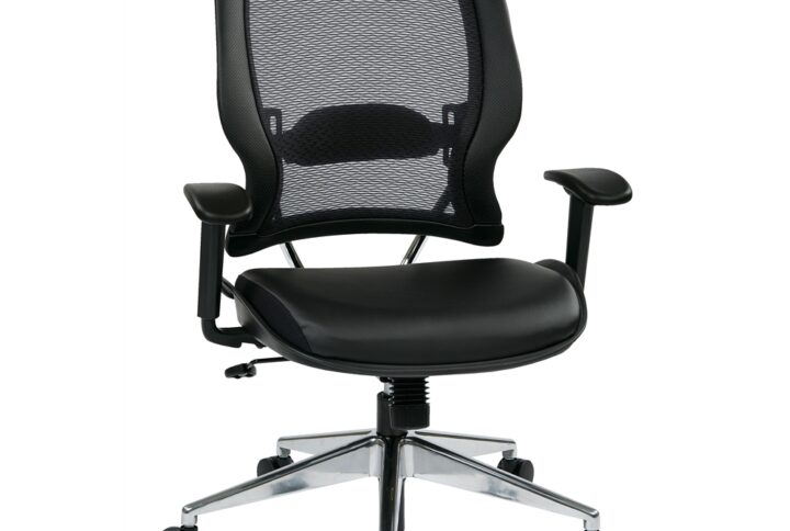 SPACE Seating Professional Air Grid® Back Chair with Bonded Leather Seat