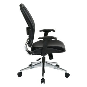 SPACE Seating Professional Air Grid® Back Chair with Bonded Leather Seat