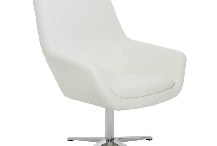 Elegant lines create a sophisticated focal point in your office with the modern scoop design chair by Worksmart. The angled high back