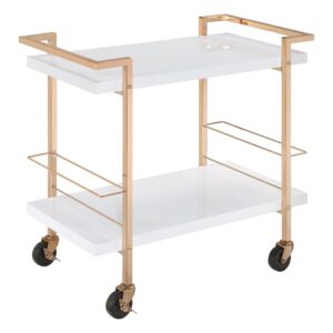 Host guests with panache's and style with the Alis 2-tier serving cart. Our bar cart is perfect for serving guest