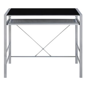 Give your home office both style and function with our Zephyr Computer Desk with convenient pull-out keyboard shelf. The attractive tempered glass top will provide an easy-to-clean surface