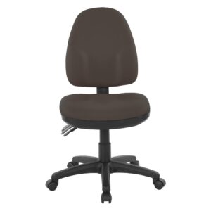 this ergonomic designed chair provides comfort and support to both your body and mind. Intelligently outfitted with a vertically adjustable back height adjustment this chair is ideal for folks of large and small statures alike. The thick contoured molded back with built in lumbar support