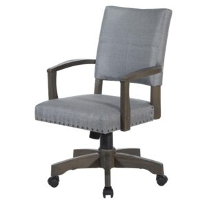 solid wood armrests and cushioned back with attractive double stitch French seam adds tailored details. Firm