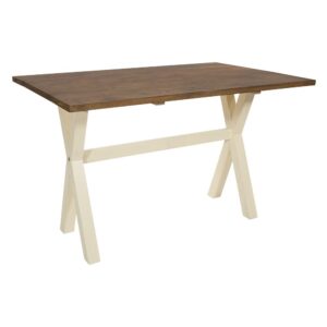 This cozy farmhouse style flip top table offers the flexibility of a casual dining table as well as a rustic table doubling as a work desk. Ideal for small spaces