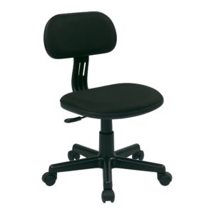 Student Task Chair in Black Fabric