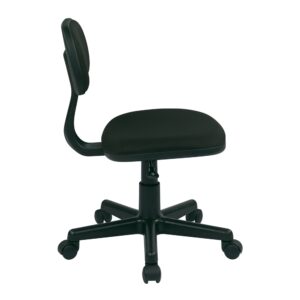Student Task Chair in Black Fabric