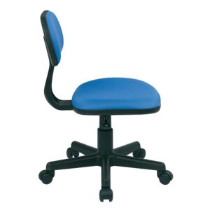 Student Task Chair in Blue Fabric