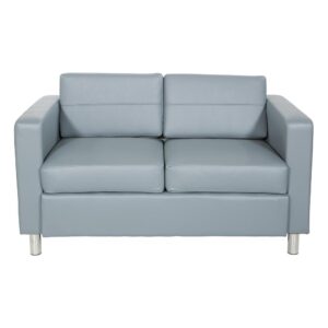affordable style arrive in the form of this easy-care faux Leather loveseat. Constructed of high performance easy-care upholstery that is as subtle and it is durable