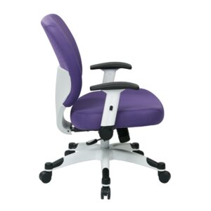 Height Adjustable Flip Arms and Coated Nylon Base (Purple)