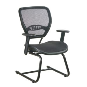 AirGrid® Seat and Back Deluxe Visitors Chair. Breathable AirGrid® Seat and Back with Built-in Lumbar Support. Height Adjustable Angled Arms with Soft PU Pads. Heavy Duty Sled Base.