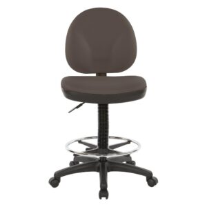 and this seat provides total comfort and functionality for professionals and students alike. Transition easily from sitting to standing after working on the plush padded seat. Your spine is cradled by a contoured back with built-in lumbar support. Adjust the height of both your seat and your footring to your personal preference