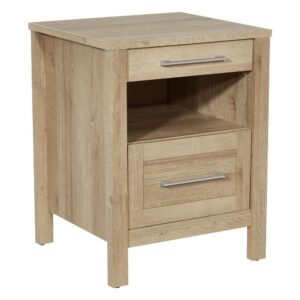 Stonebrook Nightstand with 2 USB Ports in Canyon Oak Finish