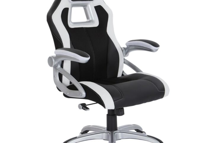 Race Chair in Black with White Trim