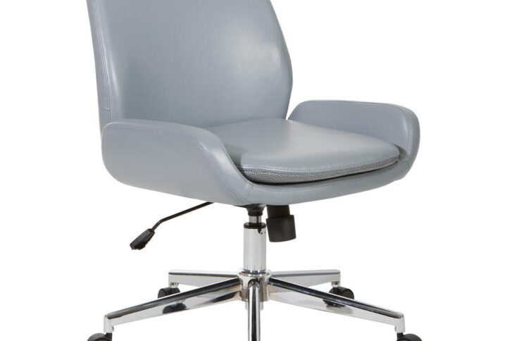 Create a sophisticated focal point in your office with our elegant modern scoop design. The contoured back with built-in lumbar support